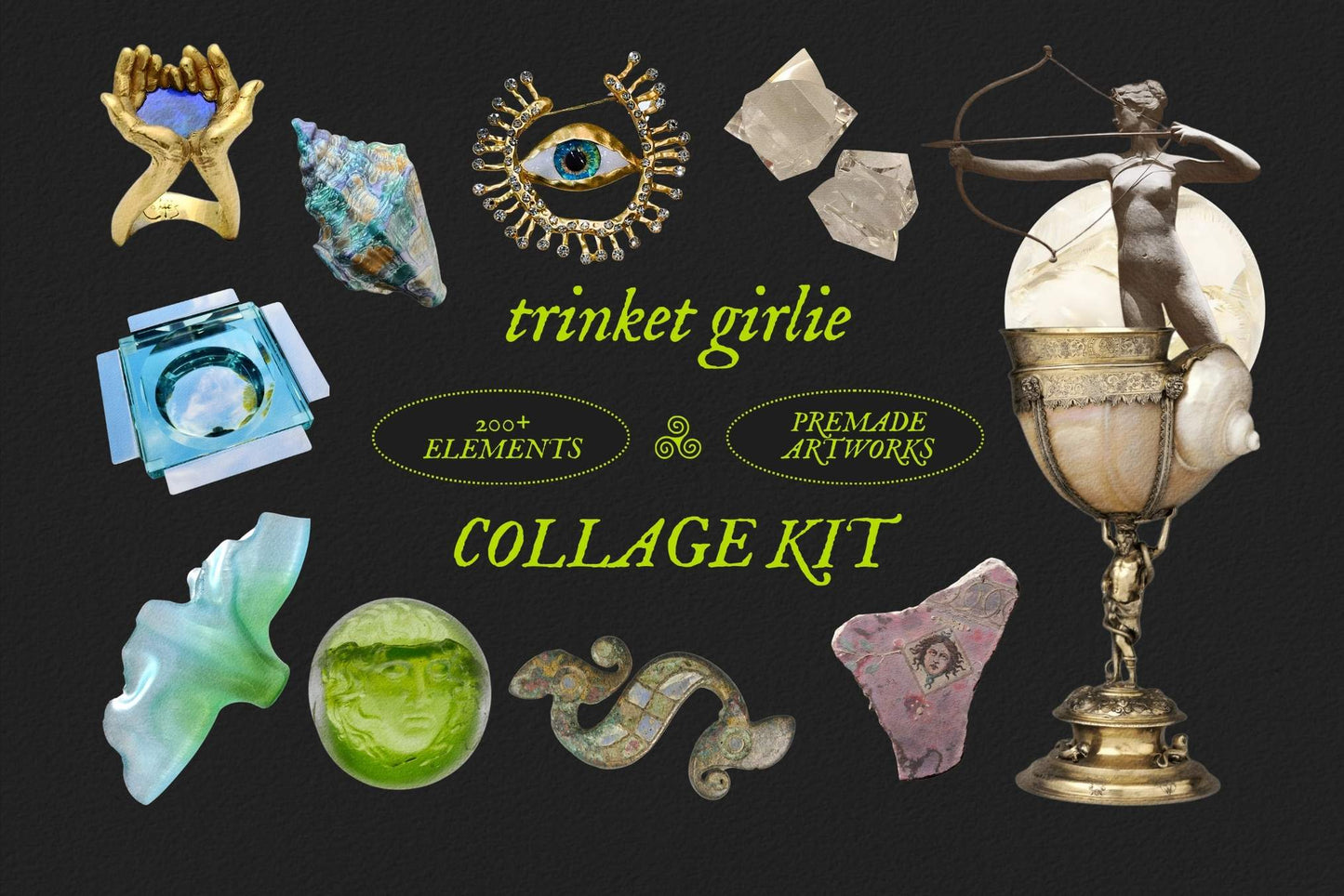 Trinket Girlie Digital Collage Kit